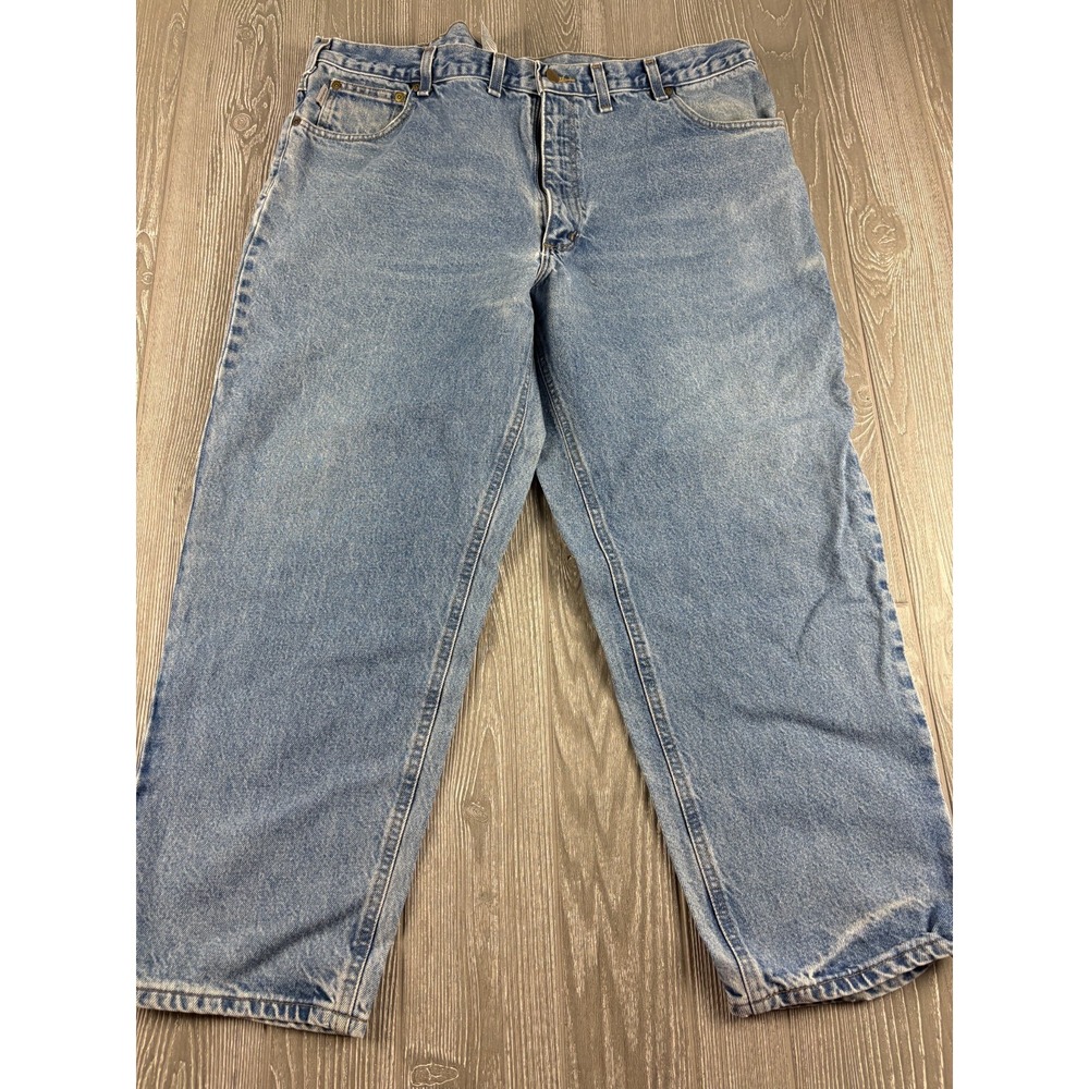 Carhartt Mens Jeans Denim Blue Straight Leg Size 44 Inseam 26